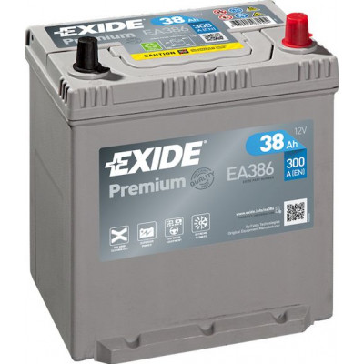 Аккумулятор EXIDE PREMIUM 38Ач о.п. 300А EA386