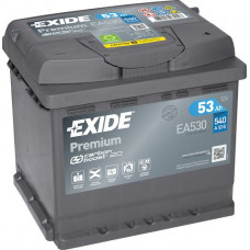 Аккумулятор EXIDE PREMIUM 53Ah R+(о.п.) EN540 (207x175x190) [B13] (EA530)