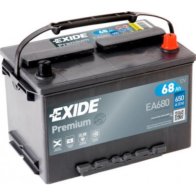 Аккумулятор EXIDE PREMIUM 68Ач о.п. 650А EA680