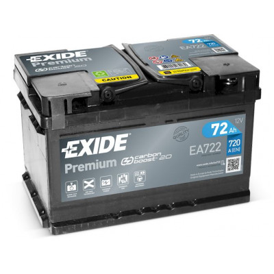Аккумулятор EXIDE PREMIUM 72Ач о.п. 720А EA722