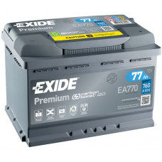 Аккумулятор EXIDE PREMIUM 77Ah R+(о.п.) EN760 (278x175x190) [B13] (EA770)