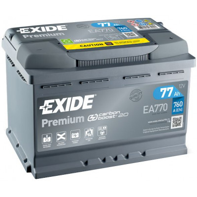 Аккумулятор EXIDE PREMIUM 77Ач о.п. 760А EA770