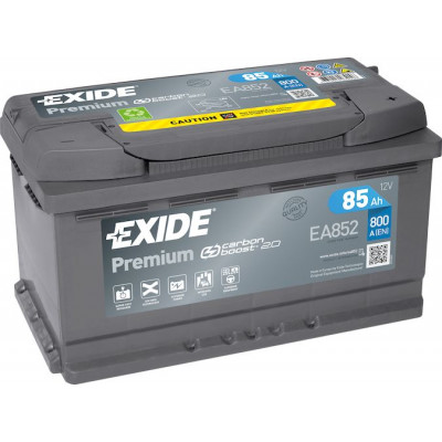 Аккумулятор EXIDE PREMIUM 85Ач о.п. 800А EA852