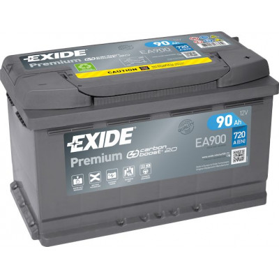 Аккумулятор EXIDE PREMIUM 90Ач о.п. 720А EA900