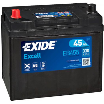 Аккумулятор EXIDE EXCELL 45Ач п.п. 330А EB455
