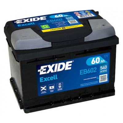 Аккумулятор EXIDE EXCELL 60Ач о.п. 540А EB602
