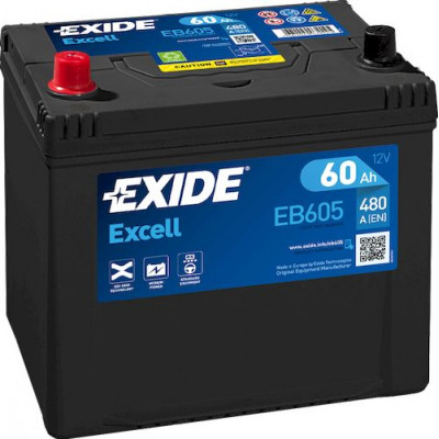 Аккумулятор EXIDE EXCELL 60Ач п.п. 480А EB605