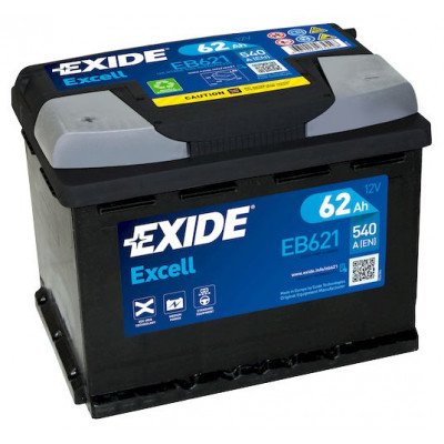 Аккумулятор EXIDE EXCELL 62Ач п.п. 540А EB621