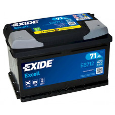 Аккумулятор EXIDE EXCELL 71Ah R+(о.п.) EN670 (278x175x175) [B13] (EB712)