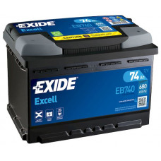 Аккумулятор EXIDE EXCELL 74Ah R+(о.п.) EN680 (278x175x190) [B13] (EB740)