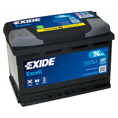 Аккумулятор EXIDE EXCELL 74Ач п.п. 680А EB741