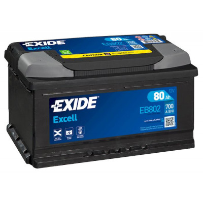 Аккумулятор EXIDE EXCELL 80Ач о.п. 700А EB802