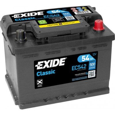 Аккумулятор EXIDE CLASSIC 54Ач о.п. 500А EC542