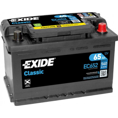 Аккумулятор EXIDE CLASSIC 65Ач о.п. 540А EC652
