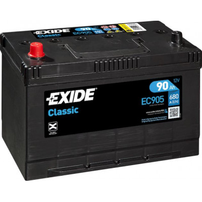 Аккумулятор EXIDE CLASSIC 90Ач п.п. 680А EC905