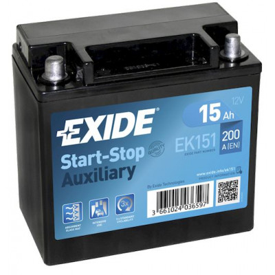 Аккумулятор EXIDE Start-Stop Auxiliary 15Ач п.п. 200А EK151