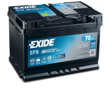 Аккумулятор EXIDE Start&Stop EFB 70Ah R+(о.п.) EN720 (278x175x190) [B13] (EL700)
