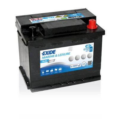 Аккумулятор EXIDE Dual AGM 60Ач о.п. 680А EP500