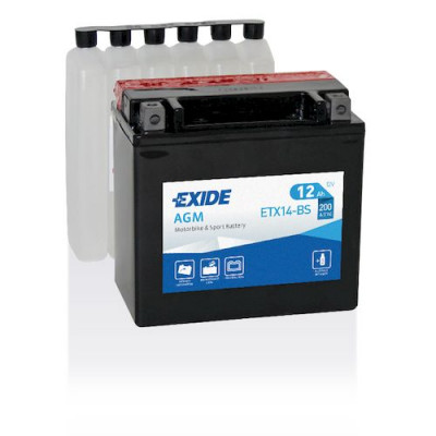 Аккумулятор EXIDE AGM 12Ач о.п. 200А ETX14L-BS