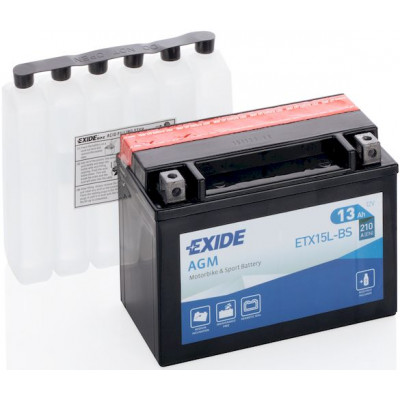 Аккумулятор EXIDE AGM 13Ач о.п. 210А ETX15L-BS