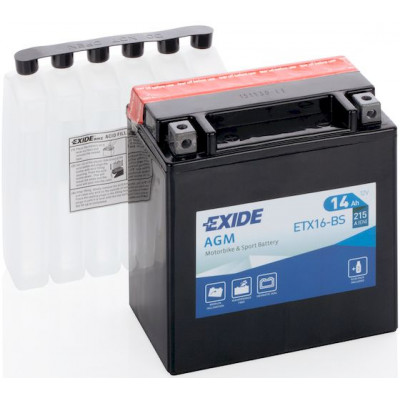 Аккумулятор EXIDE AGM 14Ач п.п. 215А ETX16-BS