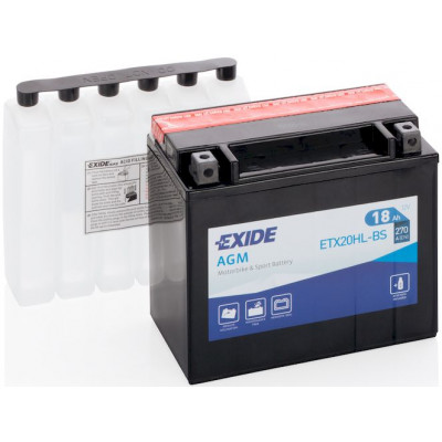 Аккумулятор EXIDE AGM 18Ач о.п. 270А ETX20HL-BS