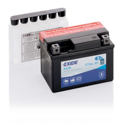Аккумулятор EXIDE AGM 3Ач о.п. 50А ETX4L-BS