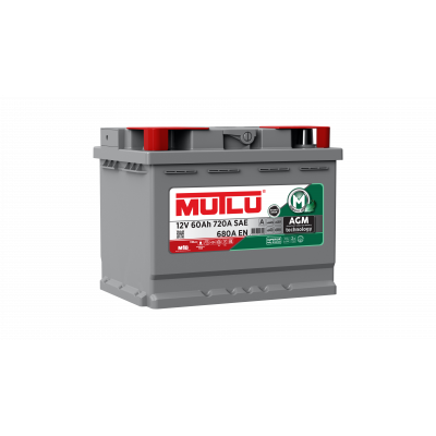 Аккумулятор MUTLU AGM 60Ah R+(о.п.) EN680 (242x175x190) [B13] AGM
