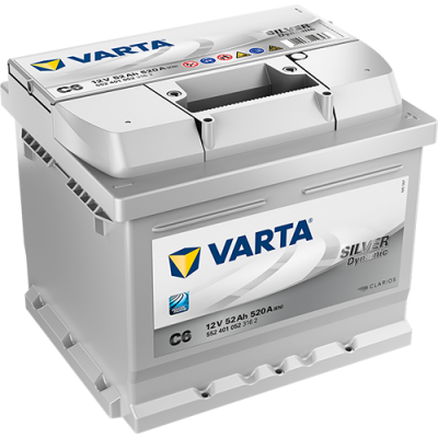 Аккумулятор Аккумулятор VARTA Silver Dynamic 52 А/ч обратная R+ C6 207x175x175 EN520 А