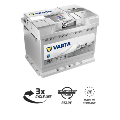 Аккумулятор Аккумулятор VARTA Silver Dynamic AGM 60 А/ч обратная R+ D52 242x175x190 EN680 А