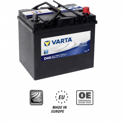 Аккумулятор Аккумулятор VARTA Blue Dynamic 65 А/ч обратная R+ D49 225x173x232 EN570 А